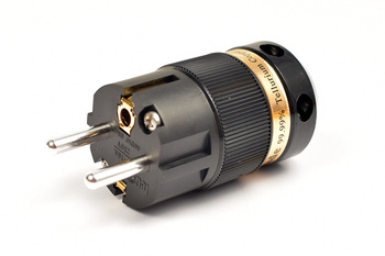 IeGO 8065-Cu - konektor schuko - černý - postříbřená měď Furukawa