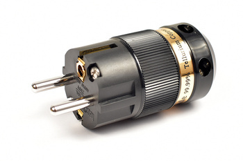 IeGO 8075-Rh - schuko zástrčka černá - rhodiovaná měď Furukawa