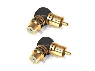 Viablue XS RCA adaptér 90° S - úhlový adaptér 1RCA(M)-1RCA(F)