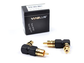 Viablue XS RCA adaptér 90° XL - 1RCA(M)-1RCA(F)