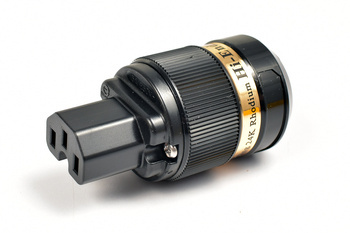 IeGO 8075-Rh - IEC C15 zástrčka černá - rhodiovaná měď Furukawa