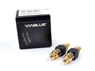Prodlužovací adaptér RCA Viablue XS - adaptér 1RCA(F)-1RCA(F)