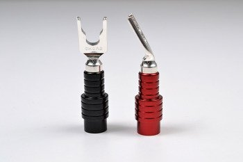 Chord Ohmic 4mm Silver Spades Plugs - vidlice + kryty